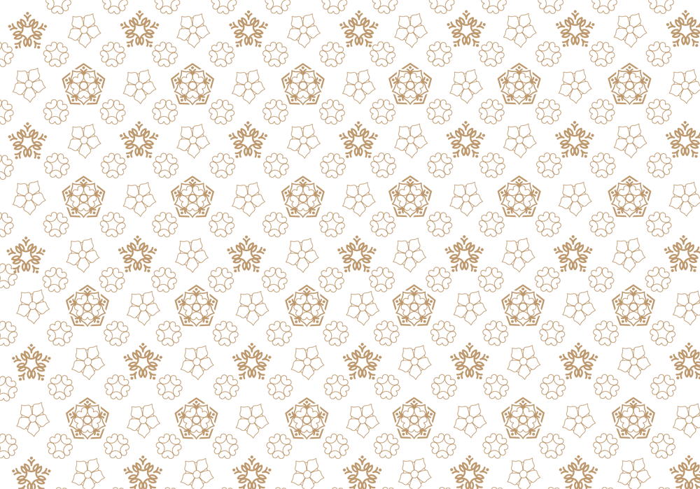 The company's original ground pattern: golden petal forms fitted together