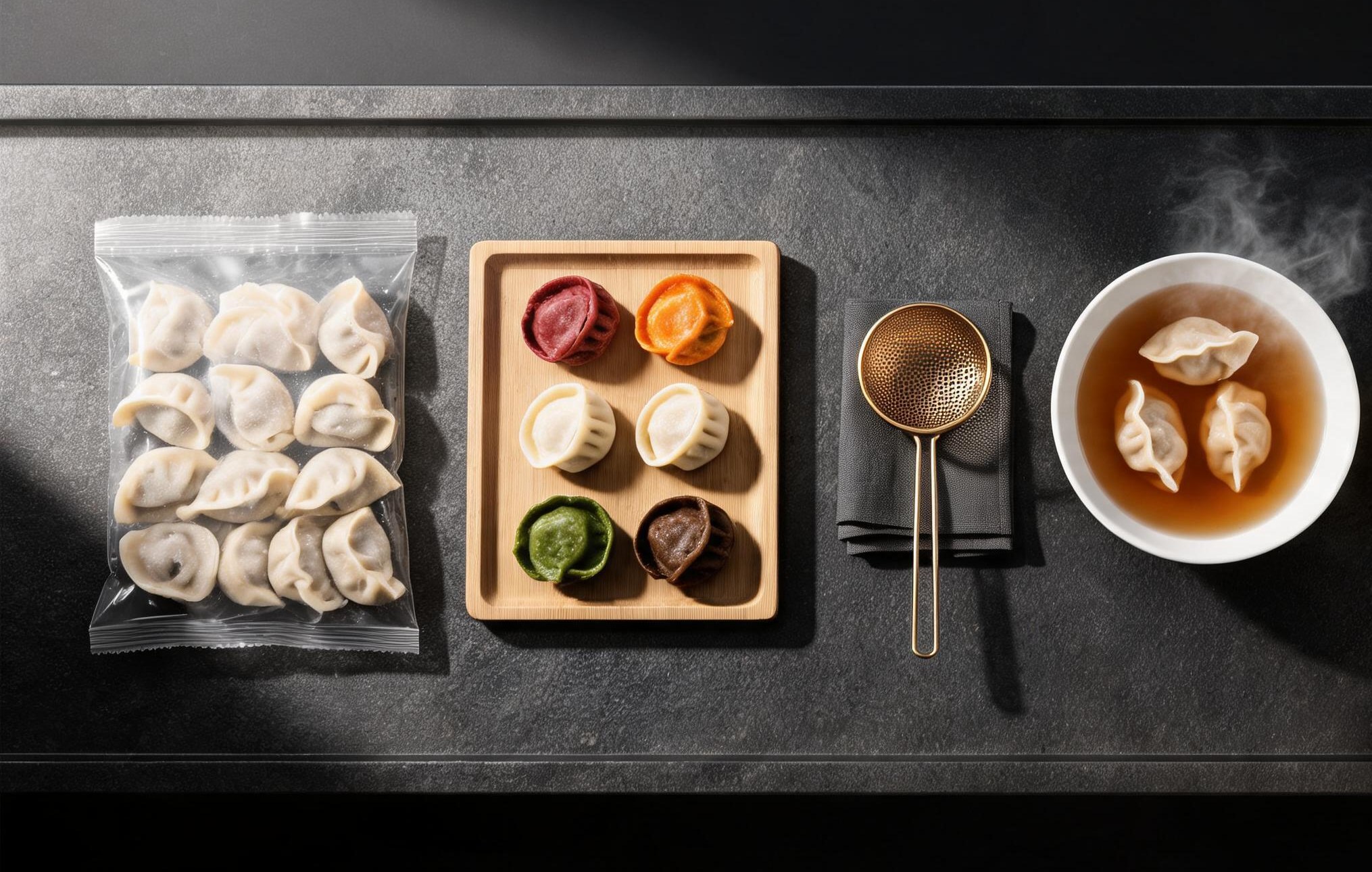 The standardised operating sequence — unbagging, the five colours, draining, bowls out