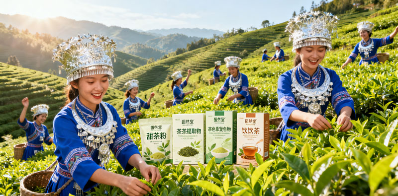 MIAORANTANG Miao sweet tea products and the tea mountains