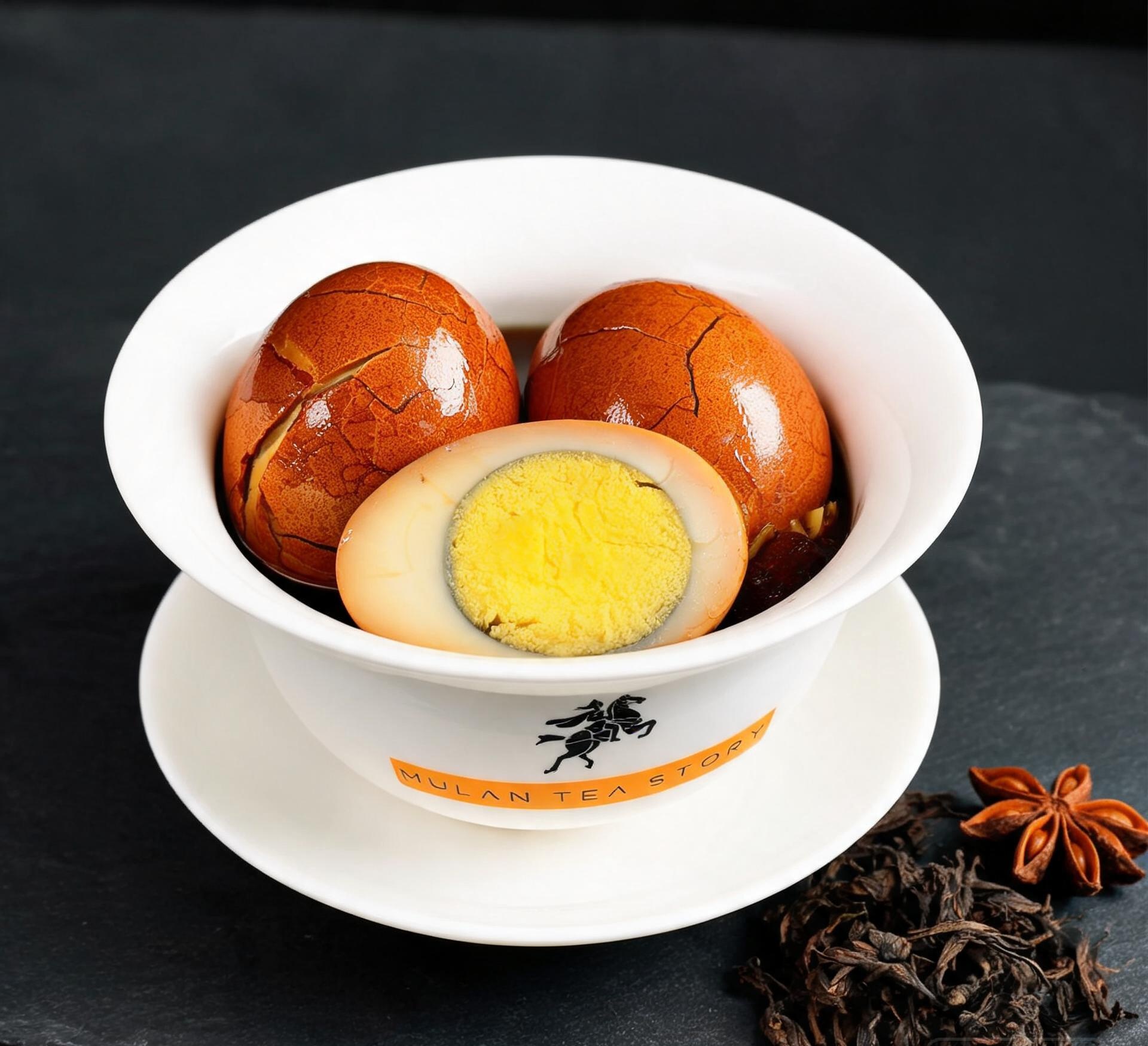 MULAN TEA EGG — finished Da Hong Pao tea eggs